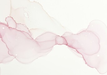 Fototapeta premium Elegant pink fluid ink wave on white background