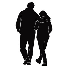 couple vector image silhouette vector design art and illustration