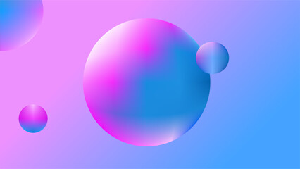 Bubblegum pink and soda green bubbles cute abstract background