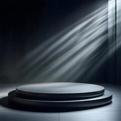 Timeless Elegance Ceramic Black Podium in Minimalistic Style