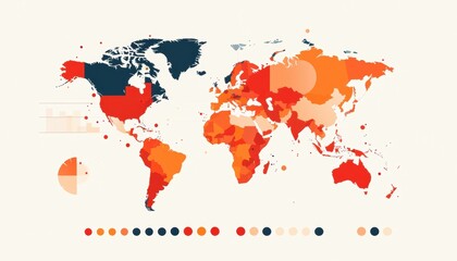 Obraz premium Global GDP analysis depicted through interactive data visuals, with pie charts, bar graphs, and glowing financial metrics