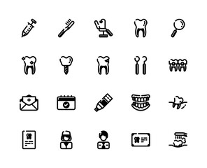 Black Fill Icon of Dental Care