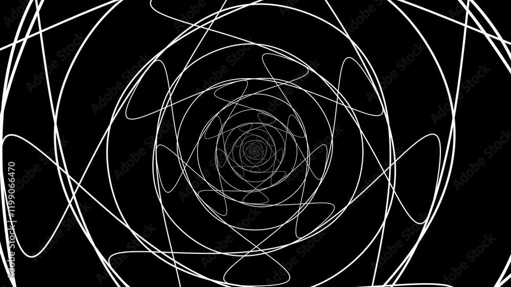 Poster a 4k abstract loop featuring a green neon rhombus tunnel, with glowing edges and dynamic movement. t
