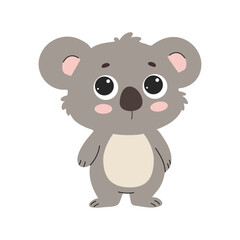Naklejka premium Cute cartoon koala. Children's Illustration. Vector illustration in a flat style.
