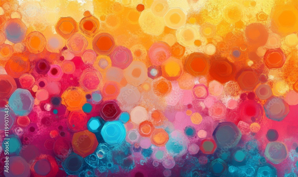 Poster digital hexagon abstract background