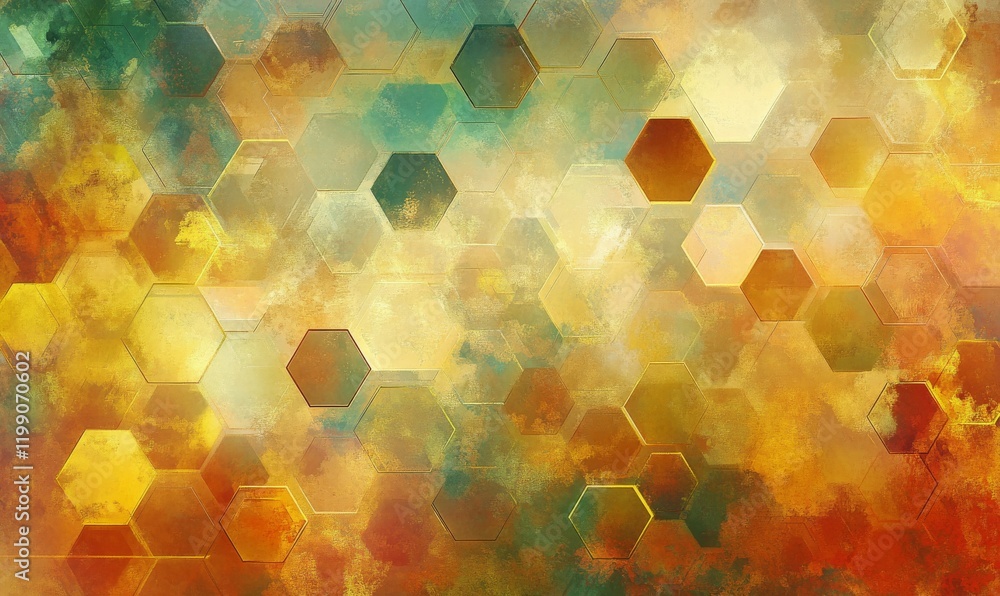 Poster digital hexagon abstract background
