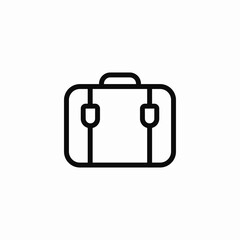 Business briefcase work portfolio icon vector sign