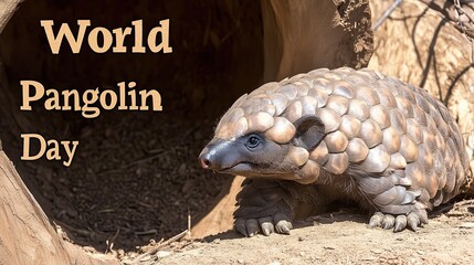 Obraz premium World Pangolin Day