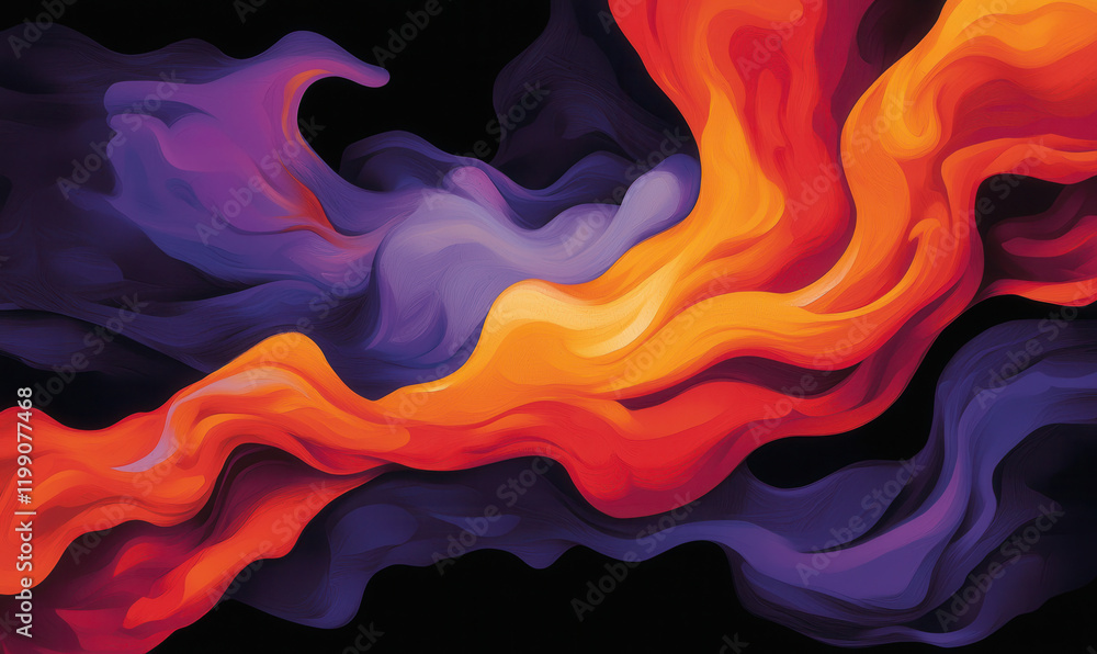 Poster dynamic abstract colorful swirls in motion: a vibrant expression of artistic fluidity and energetic 
