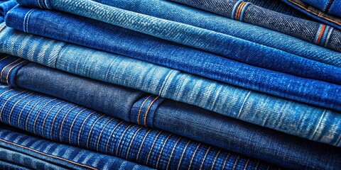 Denim Texture Panoramic Background - AI Photo
