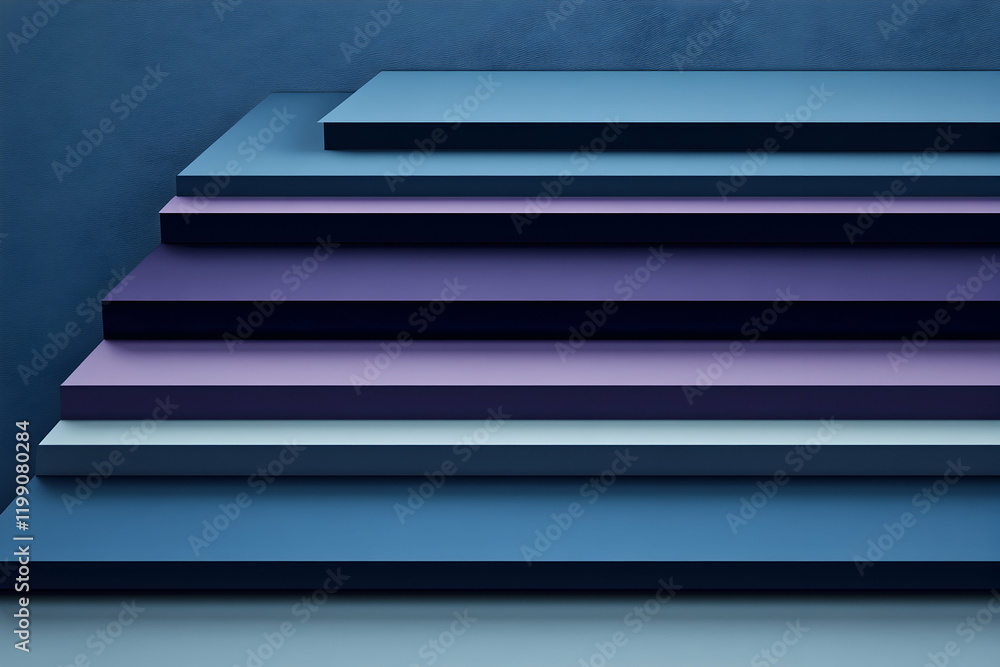 Aufkleber abstract geometric background with layered shades of blue, creating a visually appealing and modern 
