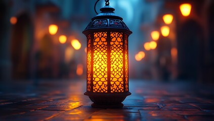 Ramadan kareem with Arabic Lantern