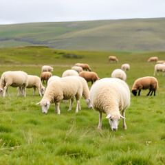 Obraz premium sheep and lambs