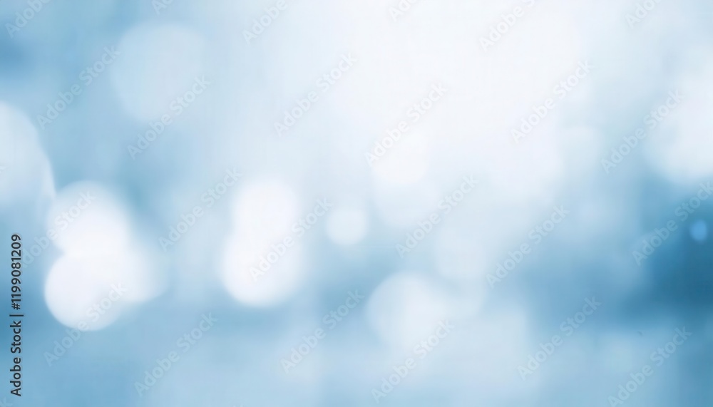 Fototapete soft abstract blue bokeh light background for serene design, winter themes, or tranquil digital comp