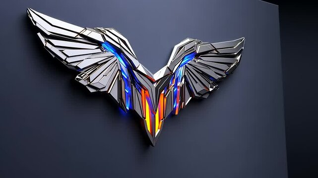 3d render of a symbol on black background