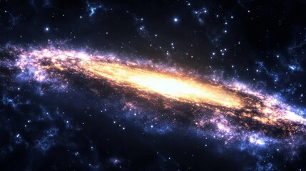 Fototapeta premium Mesmerizing Spiral Galaxy Illuminates Vast Cosmic Wonders in the Infinite Universe - A Gateway to Astronomical Discoveries and Celestial Beauty Beyond Imagination