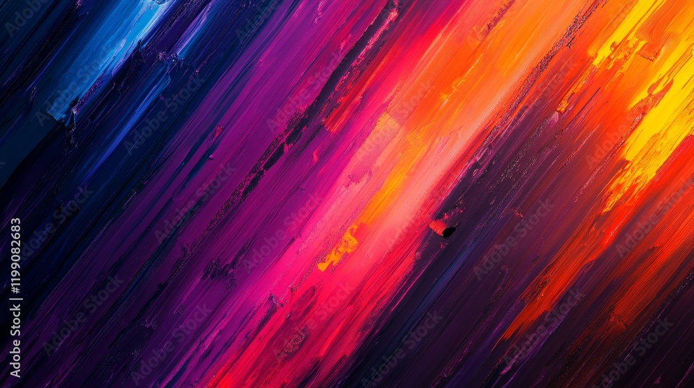 Poster abstract colorful diagonal brush strokes background