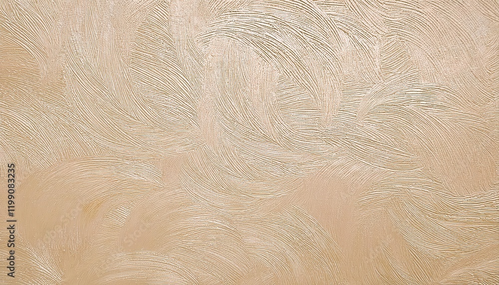 Aufkleber textured beige stucco wall with abstract swirl pattern for modern interior design or artistic backgr