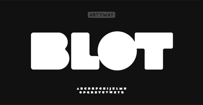 Smooth thick alphabet, modern fat letters, blocky font with clean rounded shapes, trendy maximalist typeface, headline typography, creative design identity, logo and monogram. Vector typeset.