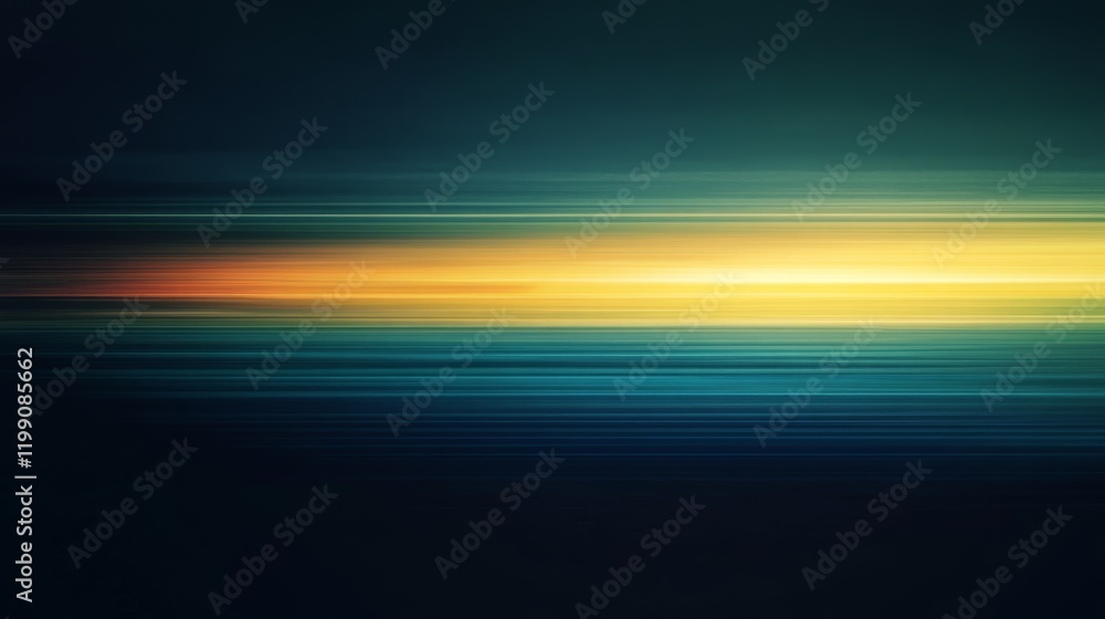 Aufkleber abstract background with horizontal light streaks and dark teal tones.