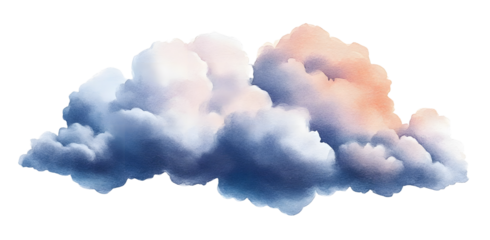 PNG Illustration of a clouds colors sky watercolor.