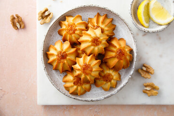 Soft cookies filled with marmalade