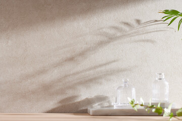 Natural beige background with a warm ambience.