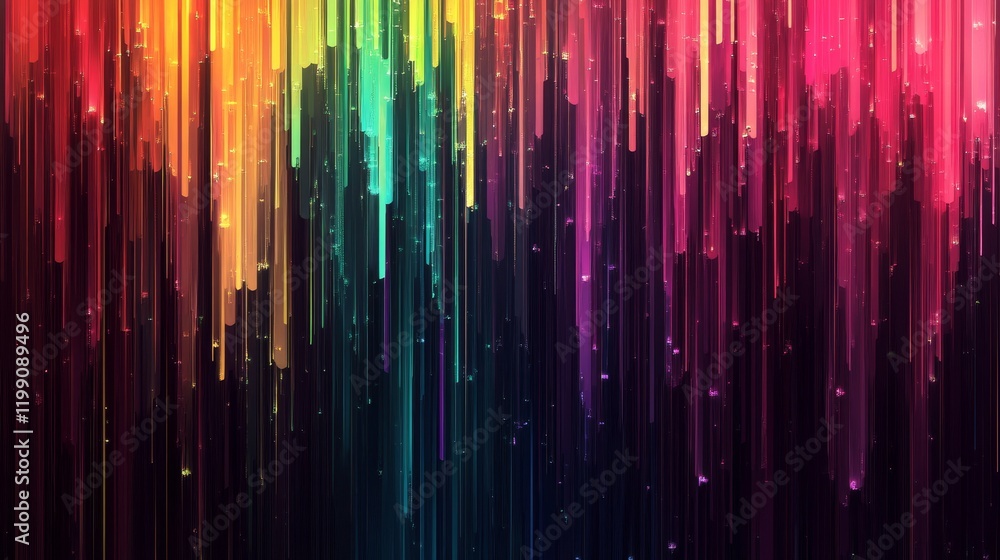 Aufkleber vibrant, vertical lines create a dynamic, abstract background.