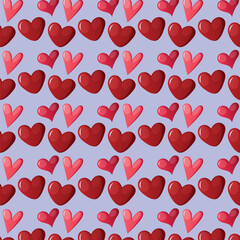valentine red and pink heart pattern
