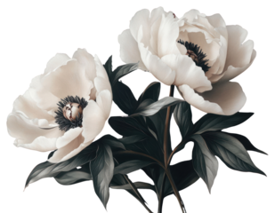 PNG Peony flowers peonies peony art.