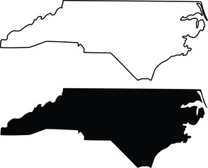 North Carolina state map icon design