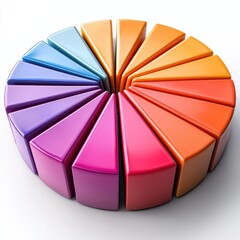 Obraz premium Pie Chart with Vibrant Segmented Colors