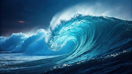 Fototapeta premium blue water and waves