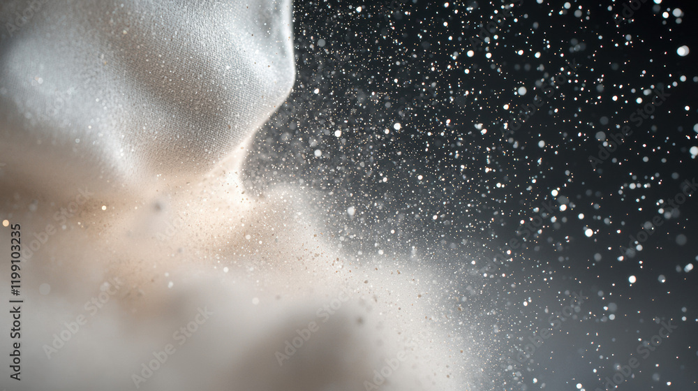 Aufkleber Captivating close up of fine dust particles suspended in air, creating mesmerizing effect