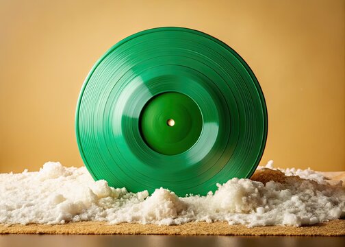 Retro vinyl. Minimalist pop art. Festive holiday music. Christmas cheer.