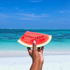 person holding watermelon