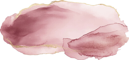 Watercolor background gentle, abstract blush pink blob with soft, blurred edges. A slight gold accent adds a luxurious touch, while a spacious blank center provides room for text.