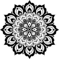 Mandala Design. Simple mandala design for coloring. 