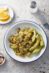 Couscous with chicken and avocado