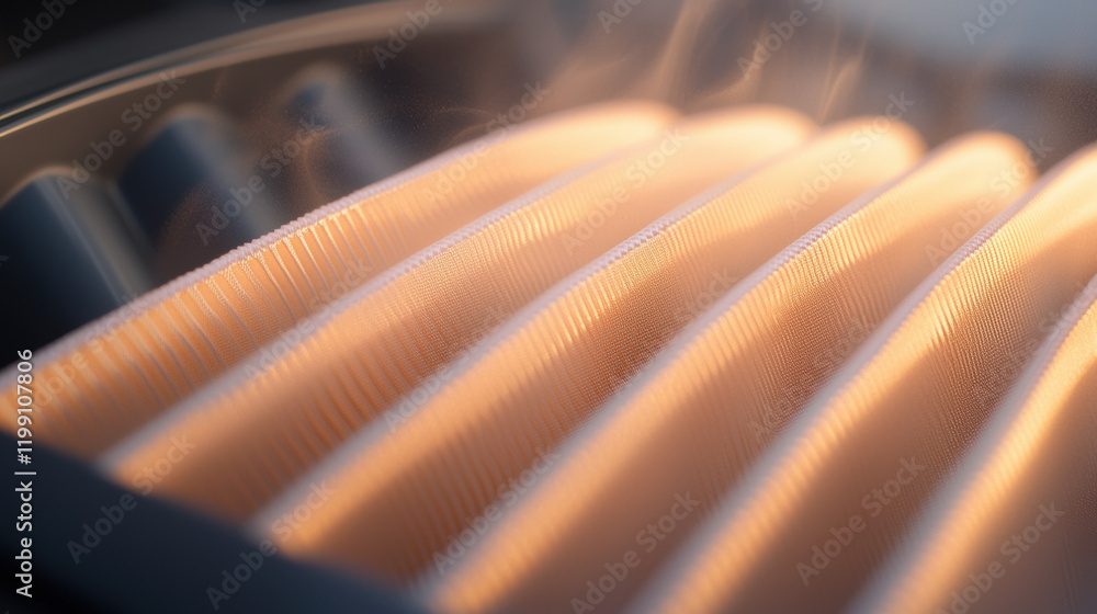 Aufkleber close up of textured surface with soft lighting, showcasing fine lines and patterns. warm glow enhan
