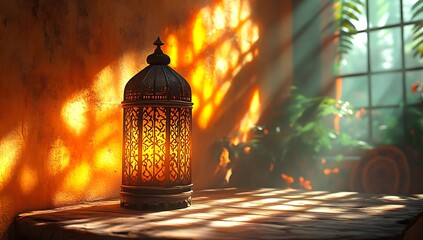 Ramadan kareem with Arabic Lantern
