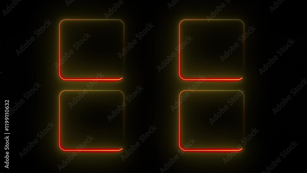 Poster neon frame neon border animated frame border place adverbs 4k looping frame neon light border glow l