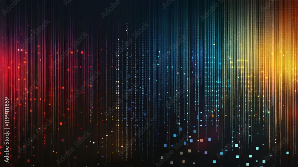 Aufkleber abstract colorful digital lines background