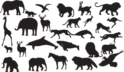 Diverse Bridge Silhouettes, Vector Art of Architectural Designs