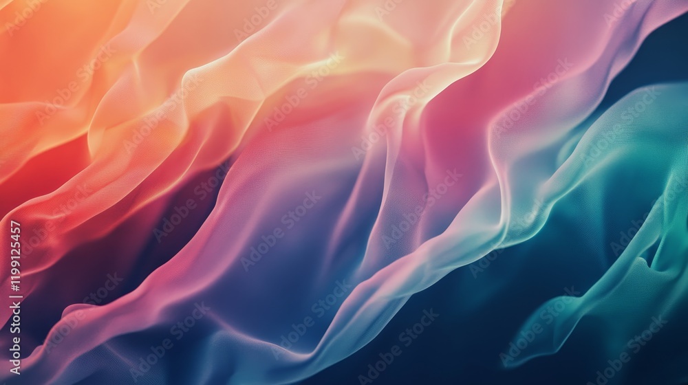 Poster Fluid, vibrant abstract background with swirling colors and dynamic textures.
