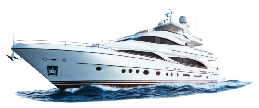 PNG Real yacht waves white boat.