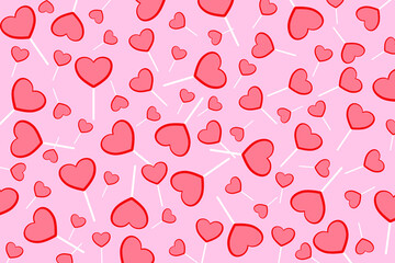Heart seamless pattern. Cute romantic hearts candy background print. Valentine's day concept. heart vector design