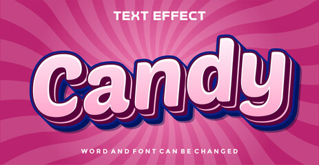 Candy editable text effect