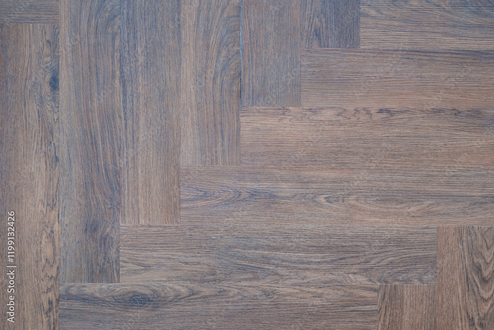 Poster a wooden floor with a checkered pattern. the floor is made of wood and has a brown color