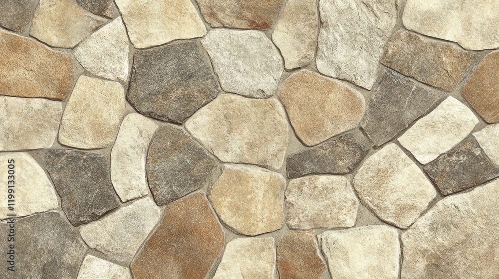 Poster Close up of a rustic stone wall texture. Perfect for backgrounds and design projects.